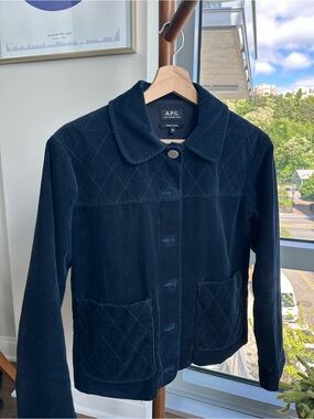 A.P.C. Corduroy Jackie Jacket in Dark Navy